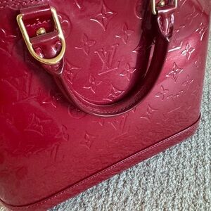 Louis Vuitton Cherry Red Embossed Shoulder Bag